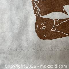 MaxSold Auction: Leah Qumaluk Inuit Print 2 Legend of Man Eating Bird Povungnituk - Toronto (Ontario, Canada) SELLER MANAGED Downsizing Online Auction - Greenland Road