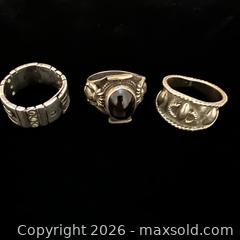 MaxSold Auction: Lot of Sterling Silver Rings from Mexico Stamped Marked Vintage - Toronto (Ontario, Canada) SELLER MANAGED Downsizing Online Auction - Greenland Road