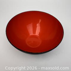 MaxSold Auction: MCM Krenit Bowl Denmark Enamel over Metal Mid Century Modern Rare Red - Toronto (Ontario, Canada) SELLER MANAGED Downsizing Online Auction - Greenland Road