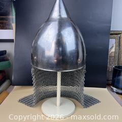 MaxSold Auction: Medieval Style Reproduction Helmet with Chain Mail Steel Costume - Toronto (Ontario, Canada) SELLER MANAGED Downsizing Online Auction - Greenland Road