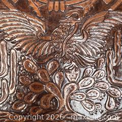 MaxSold Auction: Mexican Hand Tooled Leather Folio or Cover or Wall Art - Toronto (Ontario, Canada) SELLER MANAGED Downsizing Online Auction - Greenland Road