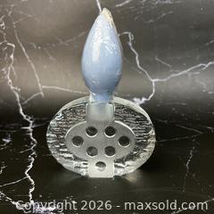 MaxSold Auction: Nybro Glasbruk Sweden Glass Candle Holder Vintage 70s Original Candle MCM - Toronto (Ontario, Canada) SELLER MANAGED Downsizing Online Auction - Greenland Road