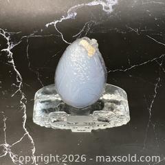 MaxSold Auction: Nybro Glasbruk Sweden Glass Candle Holder Vintage 70s Original Candle MCM - Toronto (Ontario, Canada) SELLER MANAGED Downsizing Online Auction - Greenland Road