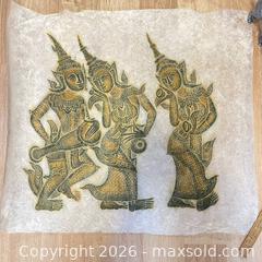 MaxSold Auction: Old Thai Temple Rubbing Musician Trio on Rice Paper Thailand Art - Toronto (Ontario, Canada) SELLER MANAGED Downsizing Online Auction - Greenland Road