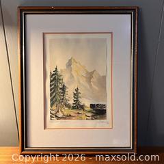 MaxSold Auction: Original Watercolour Landscape Painting Signed Titled Mountain Scene - Toronto (Ontario, Canada) SELLER MANAGED Downsizing Online Auction - Greenland Road