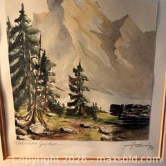 MaxSold Auction: Original Watercolour Landscape Painting Signed Titled Mountain Scene - Toronto (Ontario, Canada) SELLER MANAGED Downsizing Online Auction - Greenland Road