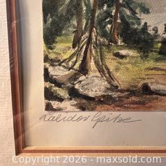 MaxSold Auction: Original Watercolour Landscape Painting Signed Titled Mountain Scene - Toronto (Ontario, Canada) SELLER MANAGED Downsizing Online Auction - Greenland Road