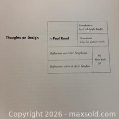 MaxSold Auction: Paul Rand Thoughts on Design Vintage Hardcover MCM Graphic Design and Advertising - Toronto (Ontario, Canada) SELLER MANAGED Downsizing Online Auction - Greenland Road