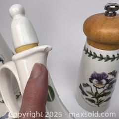 MaxSold Auction: Portmeirion Botanic Garden Lot Pepper Grinder Oil Vinegar Candle Stick Botanical - Toronto (Ontario, Canada) SELLER MANAGED Downsizing Online Auction - Greenland Road