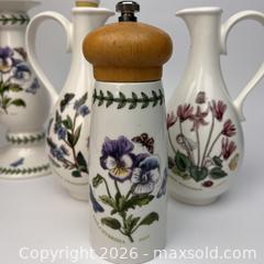 MaxSold Auction: Portmeirion Botanic Garden Lot Pepper Grinder Oil Vinegar Candle Stick Botanical - Toronto (Ontario, Canada) SELLER MANAGED Downsizing Online Auction - Greenland Road