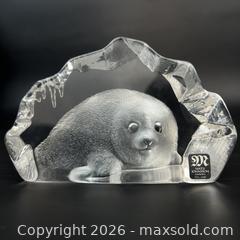 MaxSold Auction: Signed Numbered Mats Jonasson Sweden Lead Crystal Baby Seal Paperweight  - Toronto (Ontario, Canada) SELLER MANAGED Downsizing Online Auction - Greenland Road