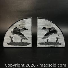 MaxSold Auction: Siku Heavy Carved Stone Bookends Pair Canadian Loon Book Ends - Toronto (Ontario, Canada) SELLER MANAGED Downsizing Online Auction - Greenland Road