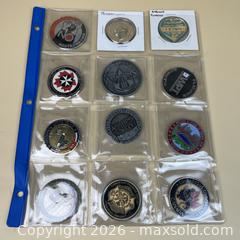 MaxSold Auction: Sleeve of Large Challenge Coins Tokens  - Toronto (Ontario, Canada) SELLER MANAGED Downsizing Online Auction - Greenland Road
