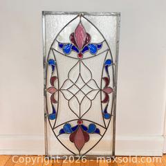MaxSold Auction: Stained Glass Window Panel Decor Design 27 3/4" by 14" - Toronto (Ontario, Canada) SELLER MANAGED Downsizing Online Auction - Greenland Road