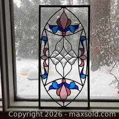 MaxSold Auction: Stained Glass Window Panel Decor Design 27 3/4" by 14" - Toronto (Ontario, Canada) SELLER MANAGED Downsizing Online Auction - Greenland Road