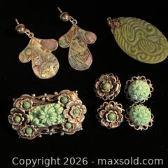 MaxSold Auction: Vintage Jewellery Lot Mexico Czech Sterling Earrings Openwork Brooch Clips and More  - Toronto (Ontario, Canada) SELLER MANAGED Downsizing Online Auction - Greenland Road