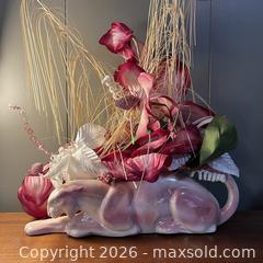 MaxSold Auction: Vintage MCM Pink Panther Planter Lustre Iridescent Ceramic Big Cat 19" - Toronto (Ontario, Canada) SELLER MANAGED Downsizing Online Auction - Greenland Road