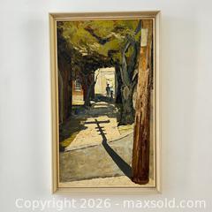 MaxSold Auction: Vintage Oil Painting Signed by Artist Unusual Composition Cityscape - Toronto (Ontario, Canada) SELLER MANAGED Downsizing Online Auction - Greenland Road