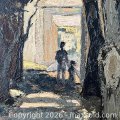 MaxSold Auction: Vintage Oil Painting Signed by Artist Unusual Composition Cityscape - Toronto (Ontario, Canada) SELLER MANAGED Downsizing Online Auction - Greenland Road