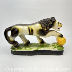 MaxSold Auction: Weird and Wonderful Lion 1930's Chalkware Fairing Prize Ceramic Statue (Almost) Antique - Toronto (Ontario, Canada) SELLER MANAGED Downsizing Online Auction - Greenland Road