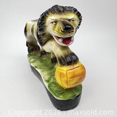 MaxSold Auction: Weird and Wonderful Lion 1930's Chalkware Fairing Prize Ceramic Statue (Almost) Antique - Toronto (Ontario, Canada) SELLER MANAGED Downsizing Online Auction - Greenland Road