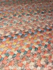 MaxSold Auction: Braided Oval Area Rug, Multicolor Earth Tones, Est. 5'x8'-6'x9' - Kingston (Ontario, Canada) SELLER MANAGED Downsizing Online Auction - Langfield Street