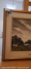 MaxSold Auction: Framed Oil Painting — Rural Village Landscape, Signed "T. Thomas" - Kingston (Ontario, Canada) SELLER MANAGED Downsizing Online Auction - Langfield Street