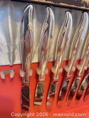 MaxSold Auction: Mixed Flatware & Serving Set with Floral Victorian Handles - Kingston (Ontario, Canada) SELLER MANAGED Downsizing Online Auction - Langfield Street