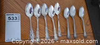 MaxSold Auction: Mixed Set of 8 Vintage Sterling Silver Spoons - Kingston (Ontario, Canada) SELLER MANAGED Downsizing Online Auction - Langfield Street