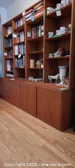 MaxSold Auction: Modular Wall Credenza, Teak-Toned Veneer, 85×17×22 - Kingston (Ontario, Canada) SELLER MANAGED Downsizing Online Auction - Langfield Street