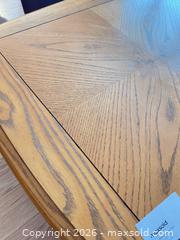 MaxSold Auction: Oak Coffee Table, Medium Brown, 46×24×17 in, Cane Lower Shelf - Kingston (Ontario, Canada) SELLER MANAGED Downsizing Online Auction - Langfield Street