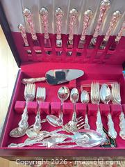 MaxSold Auction: Ornate Baroque Flatware Set, Likely Silver-Plated, Wood Box - Kingston (Ontario, Canada) SELLER MANAGED Downsizing Online Auction - Langfield Street