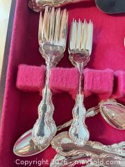 MaxSold Auction: Ornate Baroque Flatware Set, Likely Silver-Plated, Wood Box - Kingston (Ontario, Canada) SELLER MANAGED Downsizing Online Auction - Langfield Street