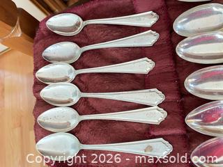 MaxSold Auction: Ornate Beaded Border Teaspoons with Monogram, Possibly Sterling - Kingston (Ontario, Canada) SELLER MANAGED Downsizing Online Auction - Langfield Street