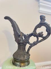 MaxSold Auction: Pair of Painted Opaline Glass Ewers with Metal Mounts - Kingston (Ontario, Canada) SELLER MANAGED Downsizing Online Auction - Langfield Street