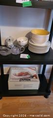 MaxSold Auction: Pyrex & Mikasa Dinnerware Set with Crystal Creamer and Pyrex Roaster - Kingston (Ontario, Canada) SELLER MANAGED Downsizing Online Auction - Langfield Street