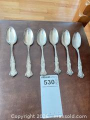 MaxSold Auction: Set of 6 Sterling Silver Ornate Floral Spoons - Kingston (Ontario, Canada) SELLER MANAGED Downsizing Online Auction - Langfield Street