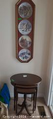 MaxSold Auction: Set of Nesting End Tables, Medium Brown Wood Tone & Decor plates - Kingston (Ontario, Canada) SELLER MANAGED Downsizing Online Auction - Langfield Street
