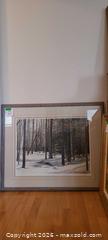 MaxSold Auction: Signed Winter Forest Framed Print, Wood-Look Gray/Silver Frame - Kingston (Ontario, Canada) SELLER MANAGED Downsizing Online Auction - Langfield Street