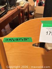 MaxSold Auction: Solid Wood Folding Rocking Chair, Light Honey Finish - Kingston (Ontario, Canada) SELLER MANAGED Downsizing Online Auction - Langfield Street