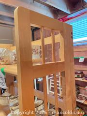 MaxSold Auction: Wooden Freestanding Etagere Shelving Unit, 5 Shelves, 28 x 11.5 x 70 - Kingston (Ontario, Canada) SELLER MANAGED Downsizing Online Auction - Langfield Street