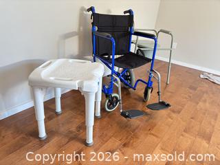 MaxSold Auction: Mobility Aid Lot: Transport Wheelchair, Shower Bench, Raised Commode - Saanich (British Columbia, Canada) SELLER MANAGED Estate Sale Online Auction - Doncaster Drive