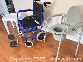 MaxSold Auction: Mobility Aid Lot: Transport Wheelchair, Shower Bench, Raised Commode - Saanich (British Columbia, Canada) SELLER MANAGED Estate Sale Online Auction - Doncaster Drive