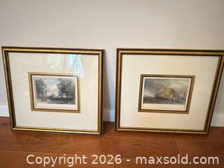 MaxSold Auction: Pair of 19th-Century Hand-Colored Engraved Prints, Framed - Saanich (British Columbia, Canada) SELLER MANAGED Estate Sale Online Auction - Doncaster Drive