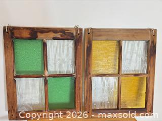 MaxSold Auction: Set of 2 Stained Glass Window Panels 26 x 20.75 inches Each - Saanich (British Columbia, Canada) SELLER MANAGED Estate Sale Online Auction - Doncaster Drive