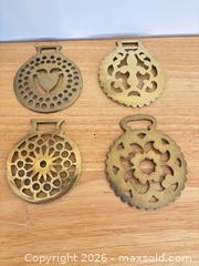 MaxSold Auction: Set of 4 Antique Brass Horse Brasses, 3–4 in, Floral & Heart - Saanich (British Columbia, Canada) SELLER MANAGED Estate Sale Online Auction - Doncaster Drive