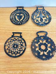 MaxSold Auction: Set of 4 Antique Brass Horse Brasses, 3–4 in, Floral & Heart - Saanich (British Columbia, Canada) SELLER MANAGED Estate Sale Online Auction - Doncaster Drive