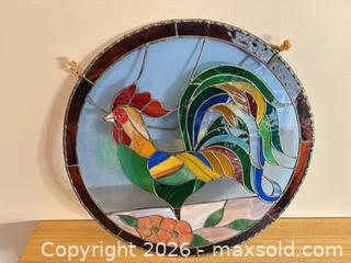 MaxSold Auction: Stained Glass Rooster Panel, Approximately 18.5 in (Multi-color) - Saanich (British Columbia, Canada) SELLER MANAGED Estate Sale Online Auction - Doncaster Drive
