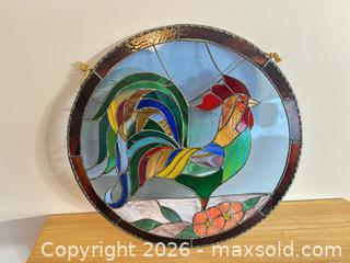 MaxSold Auction: Stained Glass Rooster Panel, Approximately 18.5 in (Multi-color) - Saanich (British Columbia, Canada) SELLER MANAGED Estate Sale Online Auction - Doncaster Drive