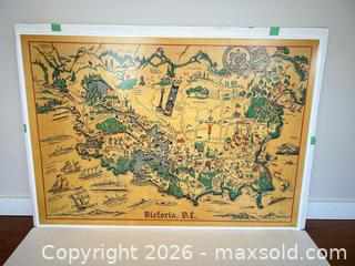 MaxSold Auction: Vintage 1939 Map Poster of Victoria, B.C. - Saanich (British Columbia, Canada) SELLER MANAGED Estate Sale Online Auction - Doncaster Drive